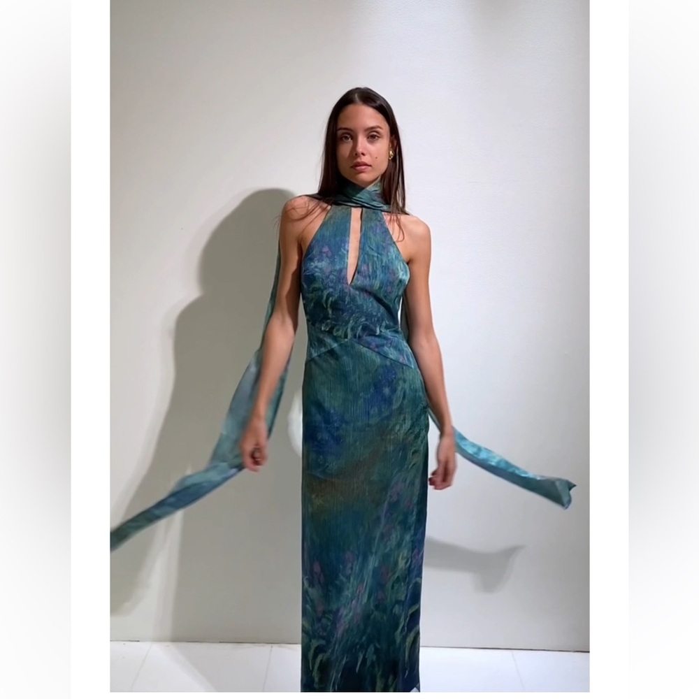 YellowtheLabel Monet Dress Irises. Size medium. Worn once.